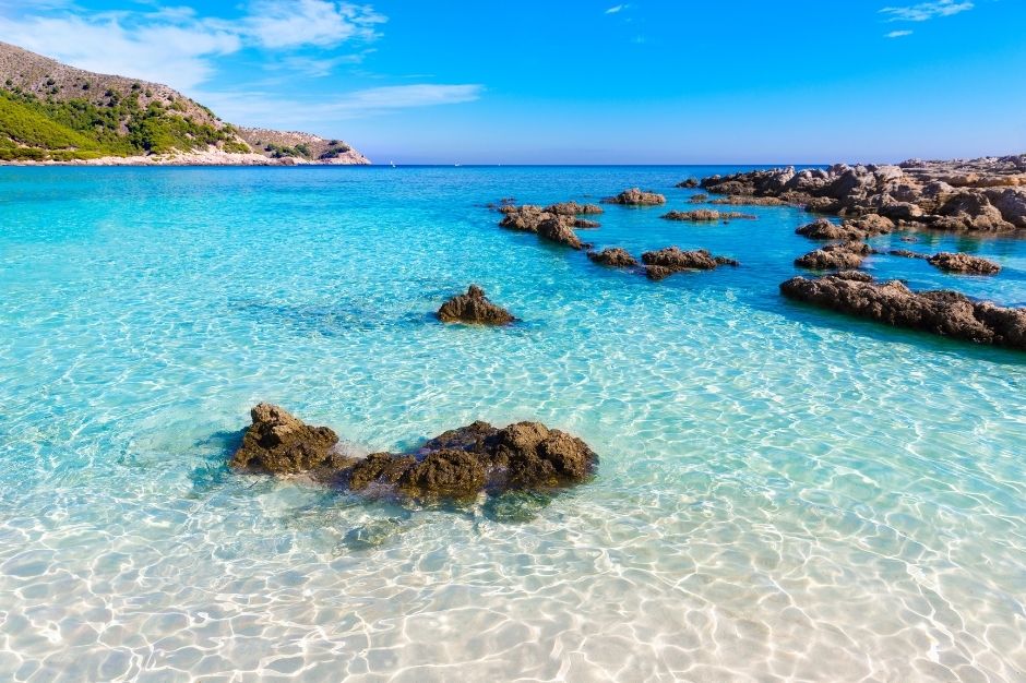 Clear blue sea in Majorca